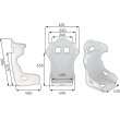 OMP HRC-R XL fibreglass seat