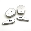Set of handle + covers for adjusting the backrest of Sparco R333 seats silver